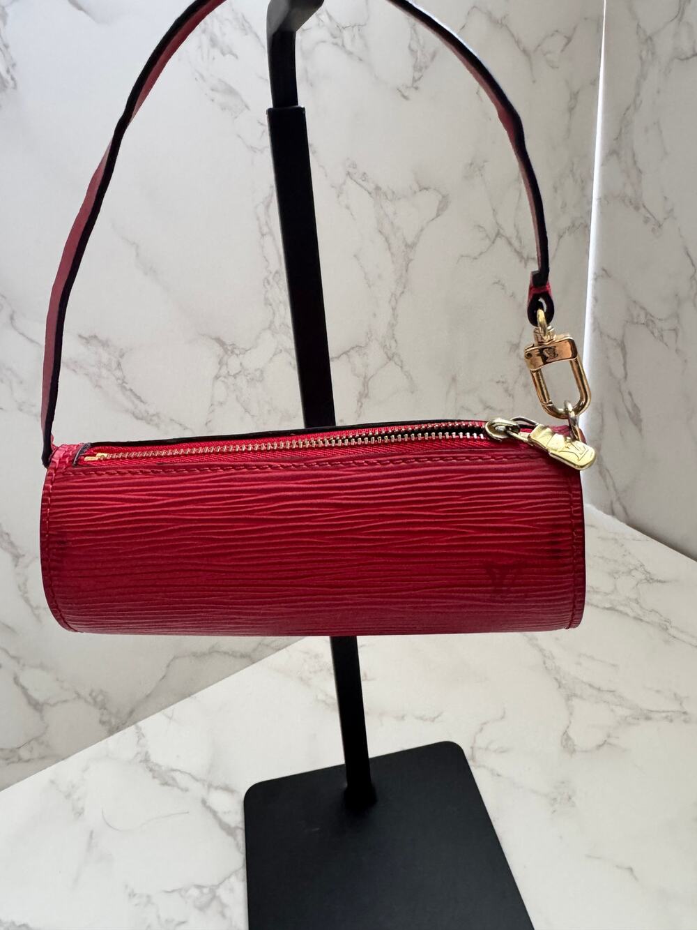 Louis Vuitton Red Epi Leather Papillon Pochette